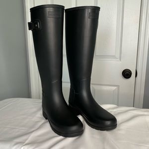Matte Black Hunter Rain Boots “Refined” Slim fit
